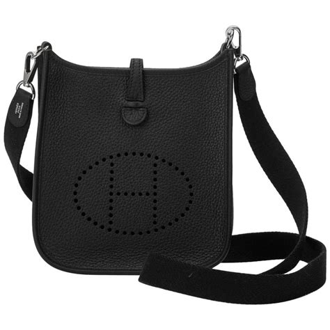 hermes mini evelyne noir|hermes evelyne mini strap length.